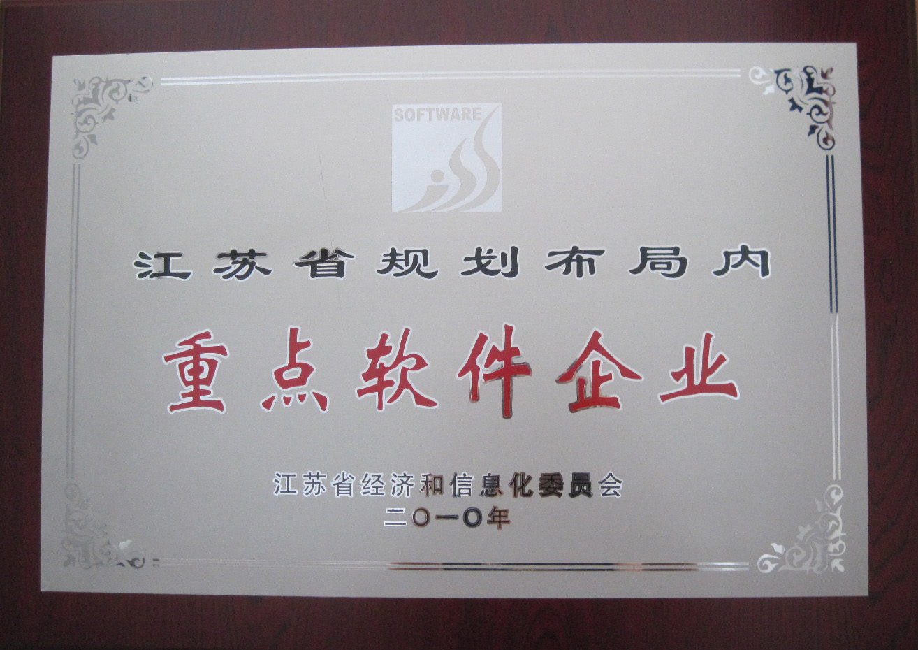 2010年度江蘇省規劃布局內重點軟件企業